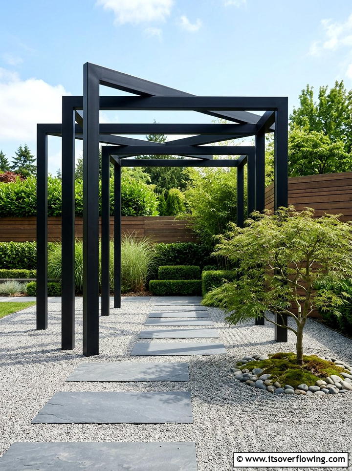 Modern Minimalist Arbor - 25 garden ideas with arbors
