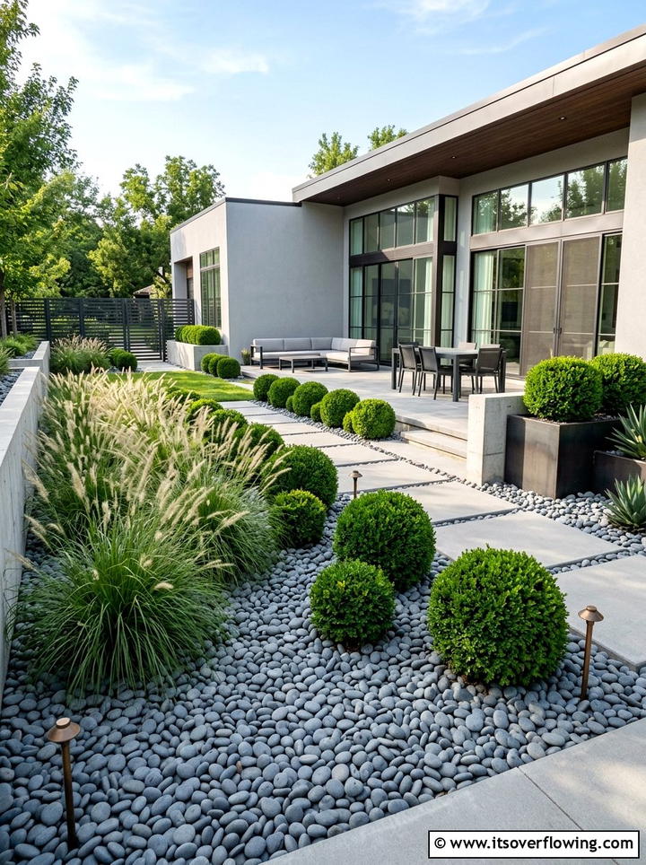 Modern Minimalist Backyard - 25 small garden ideas with layered plants