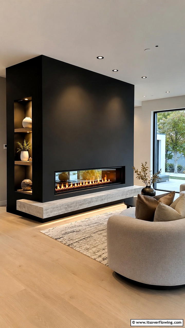 Modern Minimalist Corner FireplaceOne - 25 Cozy Corner Fireplace Ideas for Your Home