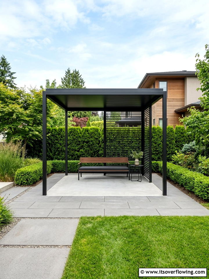 Modern Minimalist Gazebo - 25 garden ideas with gazebo