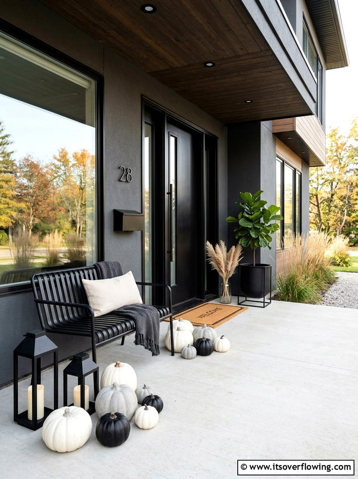 Modern Minimalist Halloween Porch - 25 front porch decor ideas for halloween