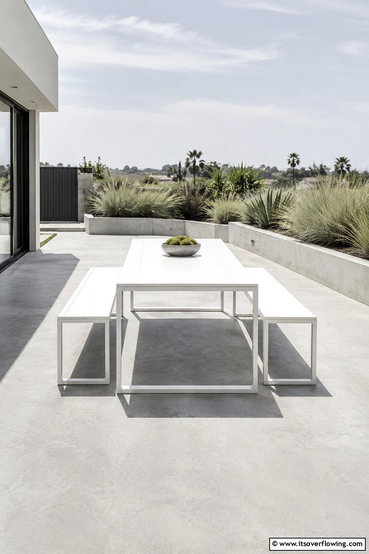 Modern Minimalist Outdoor Dining - 30 Inviting Outdoor Dining Area Ideas for Al Fresco Meals
