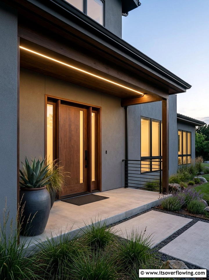Modern Minimalist Porch Lighting - 25 front porch ideas with string lights