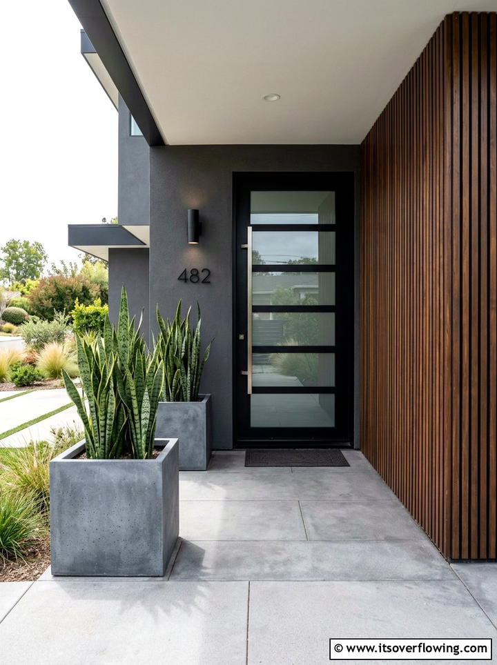 Modern Minimalist Porch Planters - 25 front porch ideas with flowers