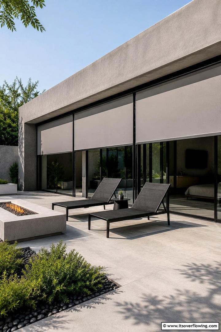 Modern Minimalist Shades - 30 Patio Curtain Ideas to Enhance Outdoor Privacy & Style