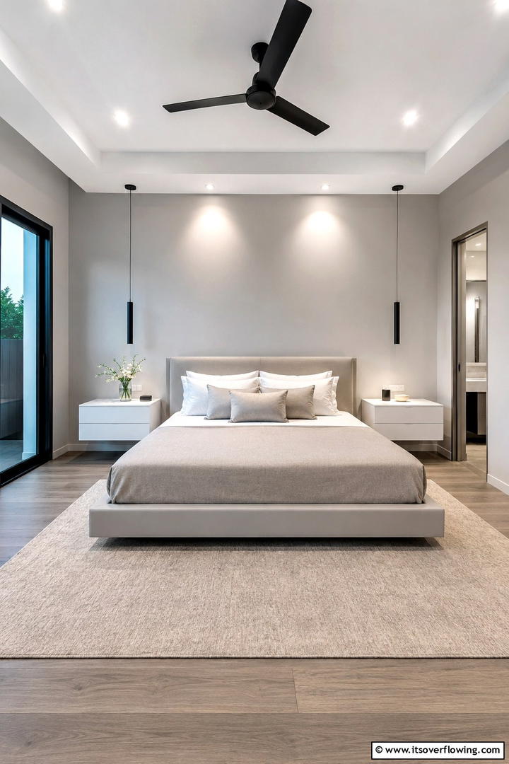 Modern Minimalist Style - 30 Innovative Nightstand Ideas for Bedroom Functionality