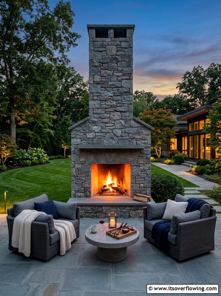Modern Outdoor Fireplace - 25 garden design ideas with seating zones