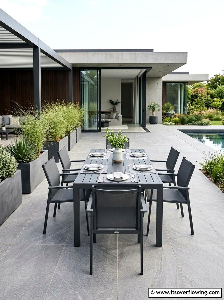 Modern Patio Dining Set - 25 backyard ideas with dining area