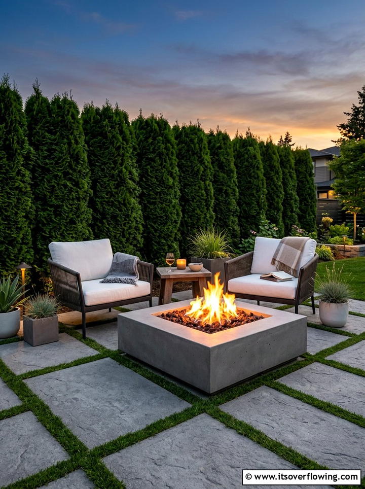 Modern Patio Fire Pit - 25 garden ideas for suburban homes