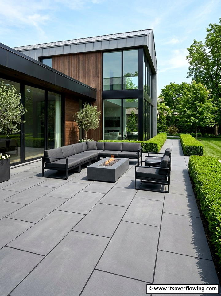 Modern Paver Patio - 25 backyard ideas with pavers