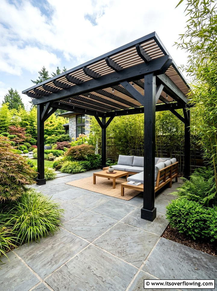 Modern Pergola Shelter - 25 garden ideas for zen spaces