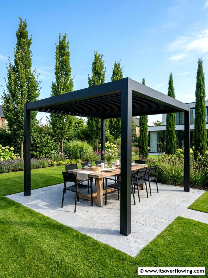 Modern Pergola Structures - 25 creative garden ideas with modern landscape lines