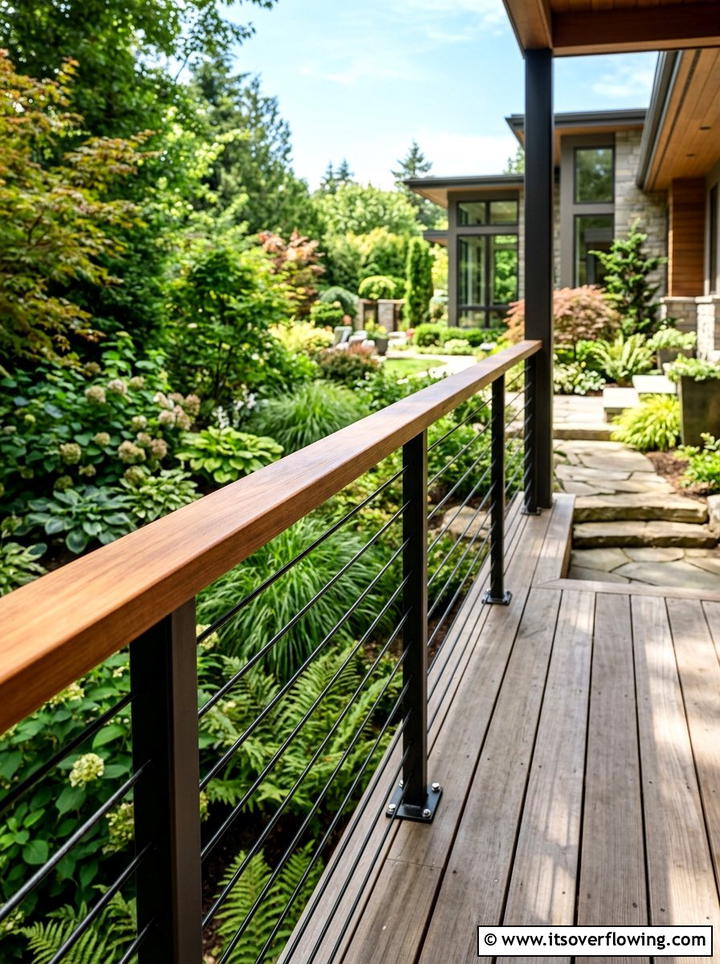Modern Porch Railing - 25 front porch ideas for north facing porch