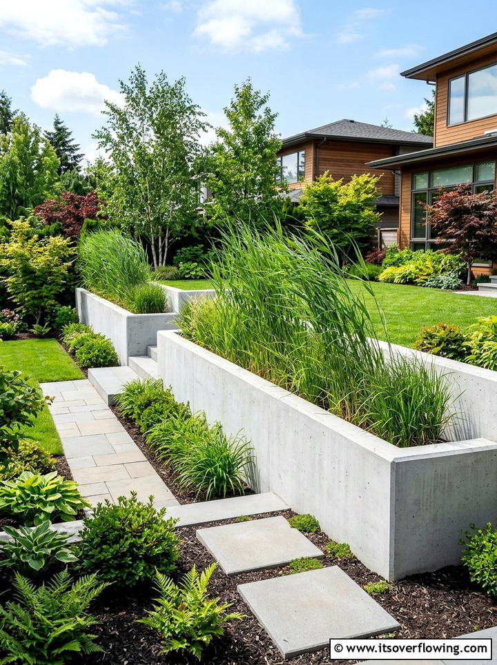 Modern Retaining Wall - 25 small garden ideas with minimalist style