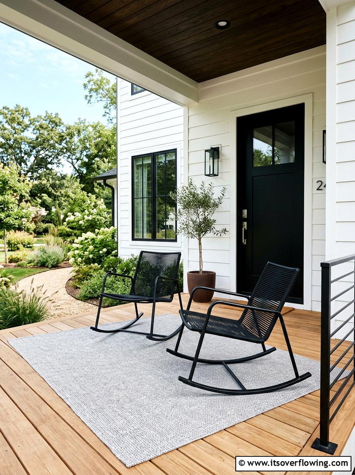 Modern Rocking Chairs - 25 front porch decor ideas with modern minimal look