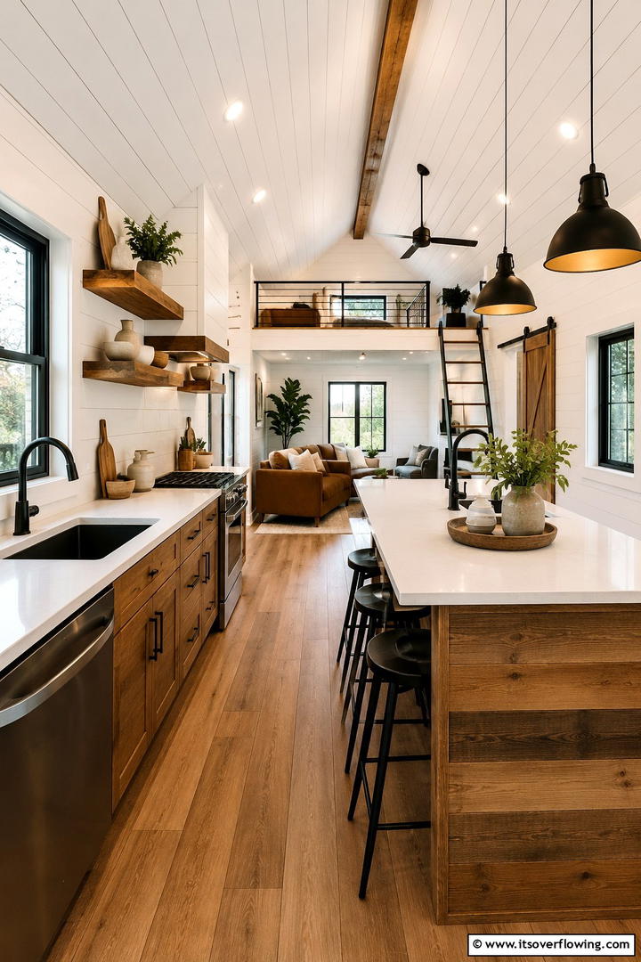 Modern Rustic Farmhouse - 30 Rustic Tiny House Ideas for Compact, Cozy Living