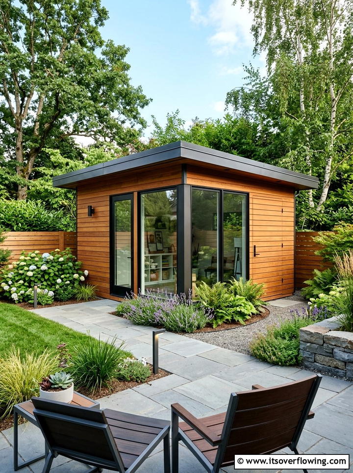 Modern Shed - 25 backyard decorating ideas with modern accents