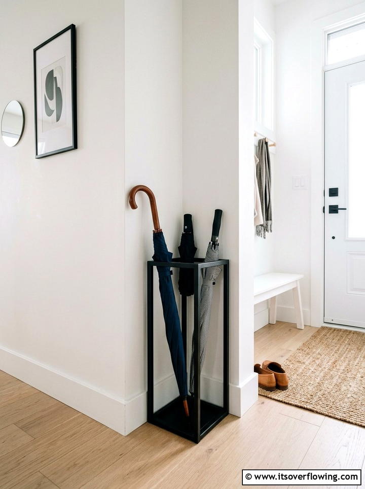 Modern Slim Umbrella Rack - 25 front porch ideas with umbrella stand