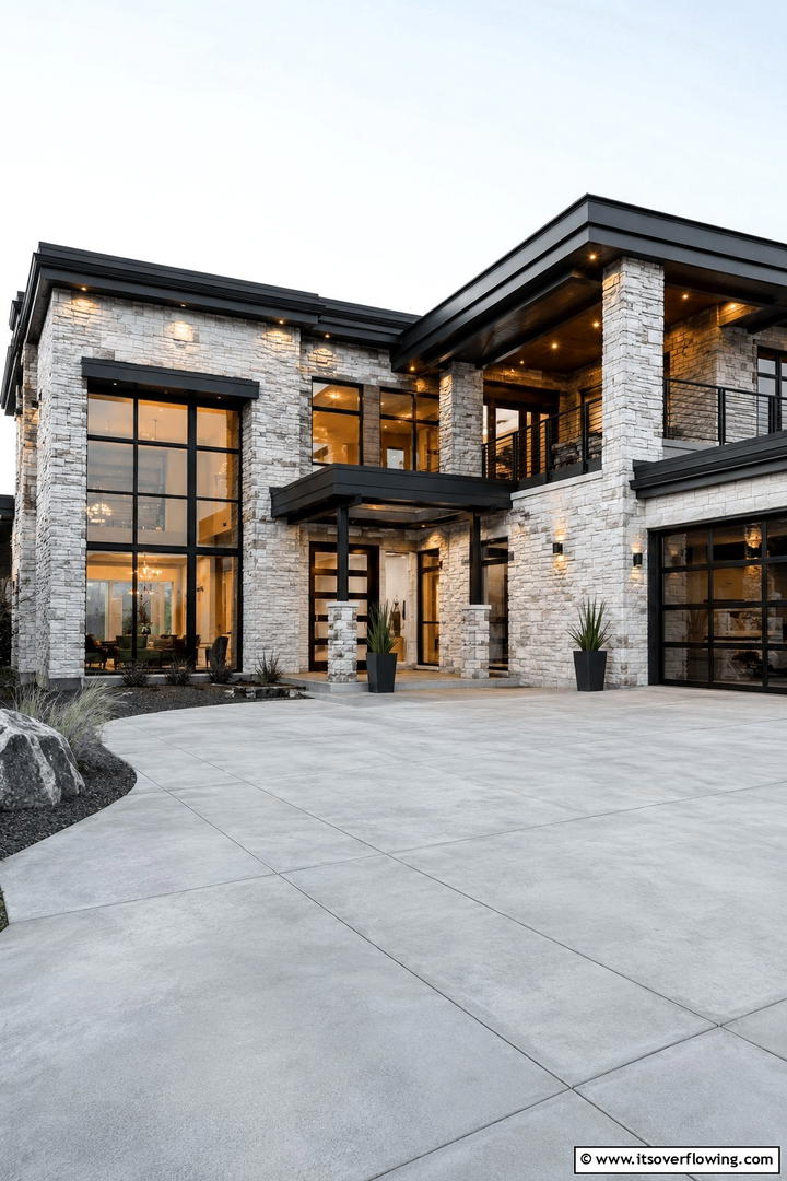 Modern Stone Trends - 30 Exterior Stone Types for Rustic to Modern House Designs