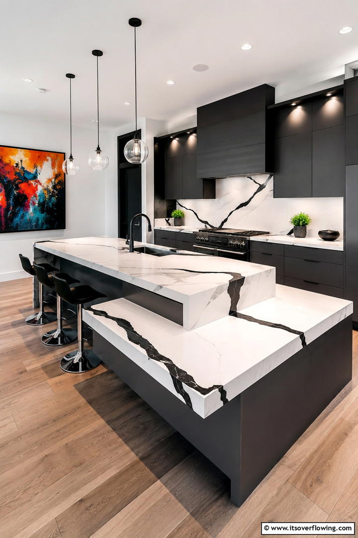 Modern Surge in Quartz Design - 30 Quartz Kitchen Countertops for Modern & Durable Surfaces