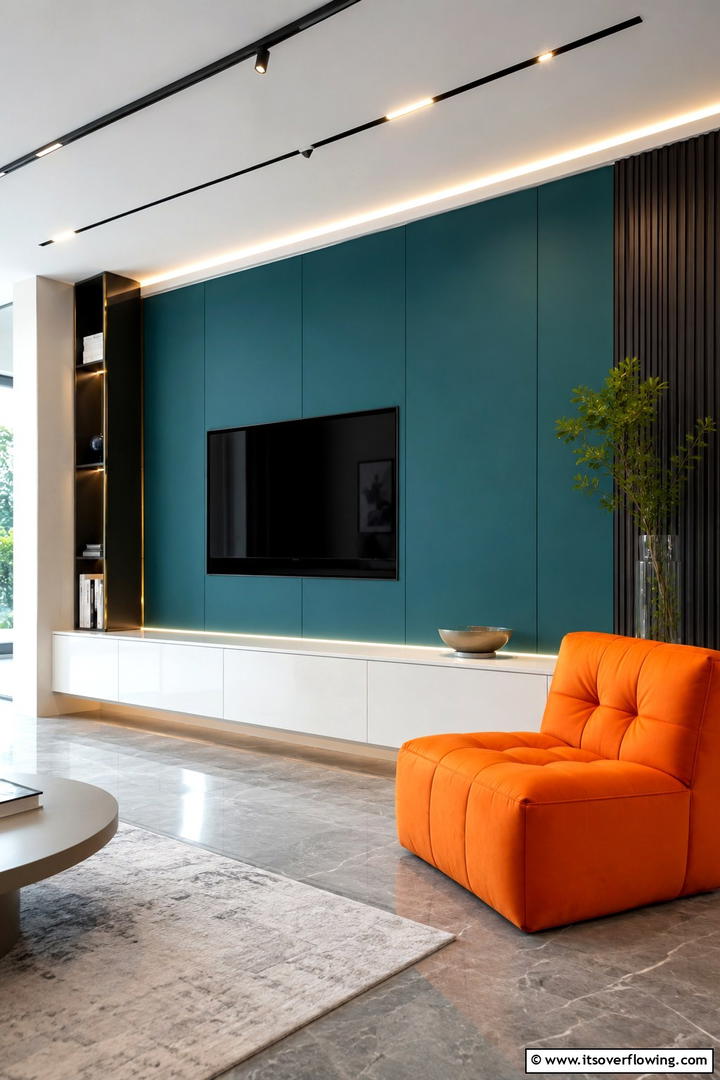 Modern Teal and Orange Trendsetter - 30 Teal & Orange Room Color Schemes for Vibrant Home Decor