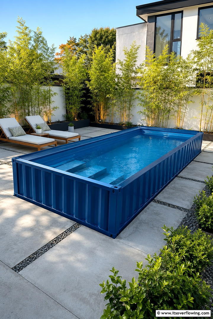 Modern Urban Oasis - 30 Shipping Container Pool Ideas for Modern Backyards