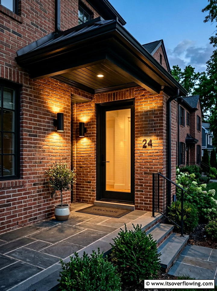 Modern Wall Sconce - 25 front porch ideas for townhouses