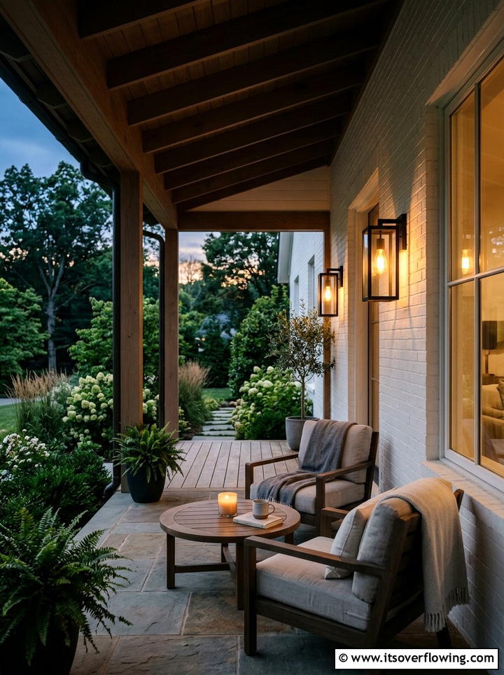 Modern Wall Sconces - 25 front porch ideas for deep porch