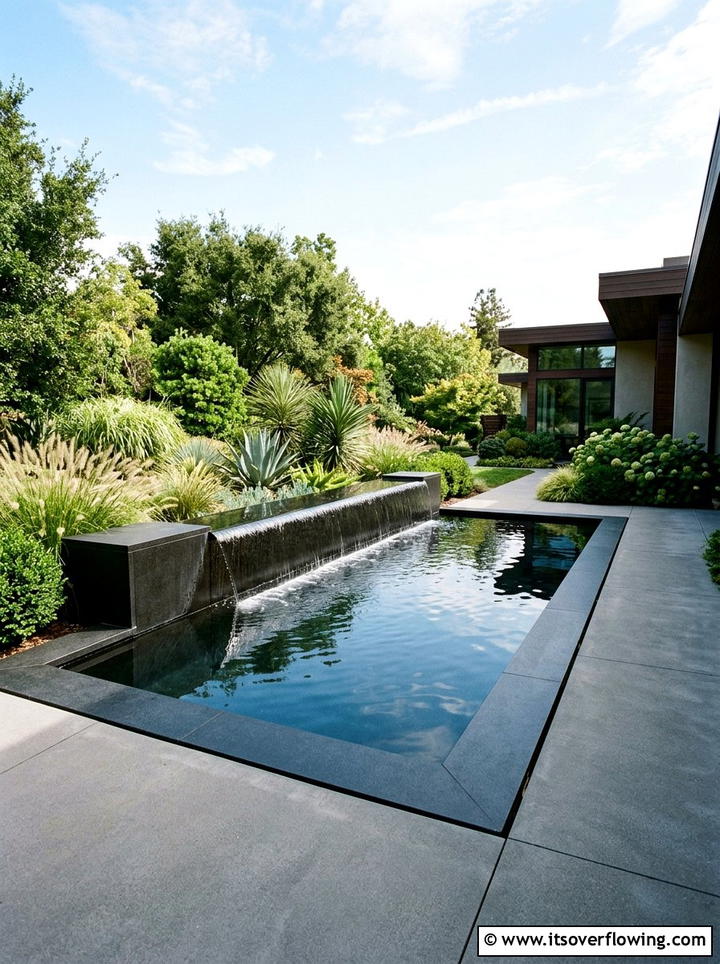 Modern Water Feature - 25 garden ideas for modern homes