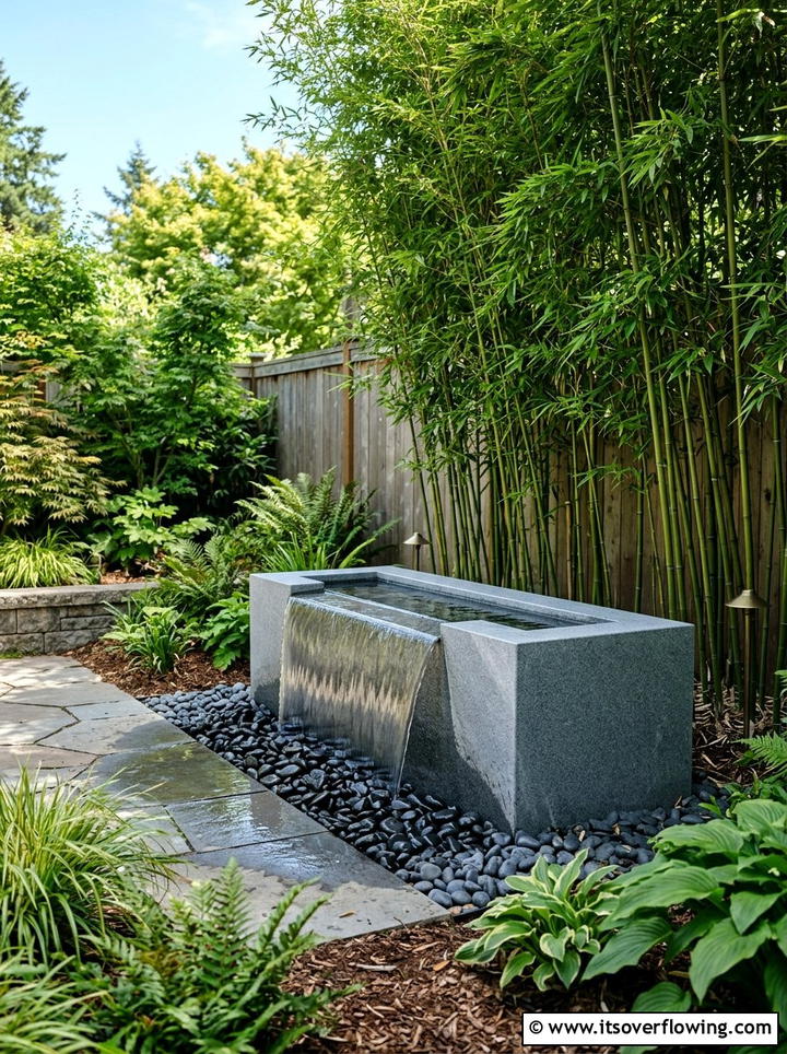 Modern Water Feature - 25 backyard decorating ideas with modern accents