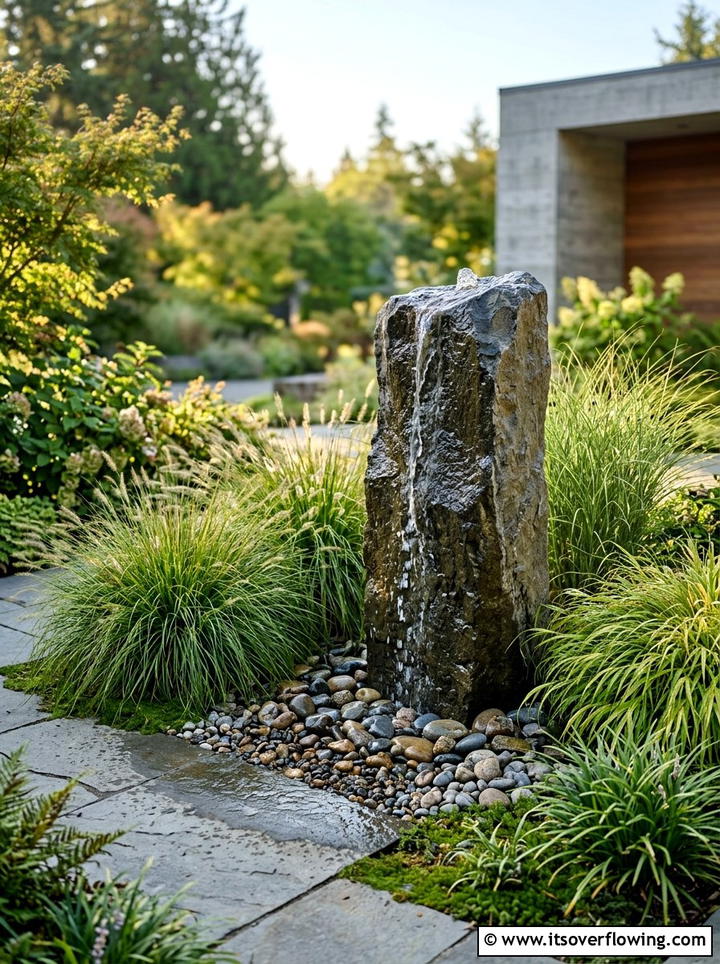 Modern Water Features - 25 backyard ideas for year round use