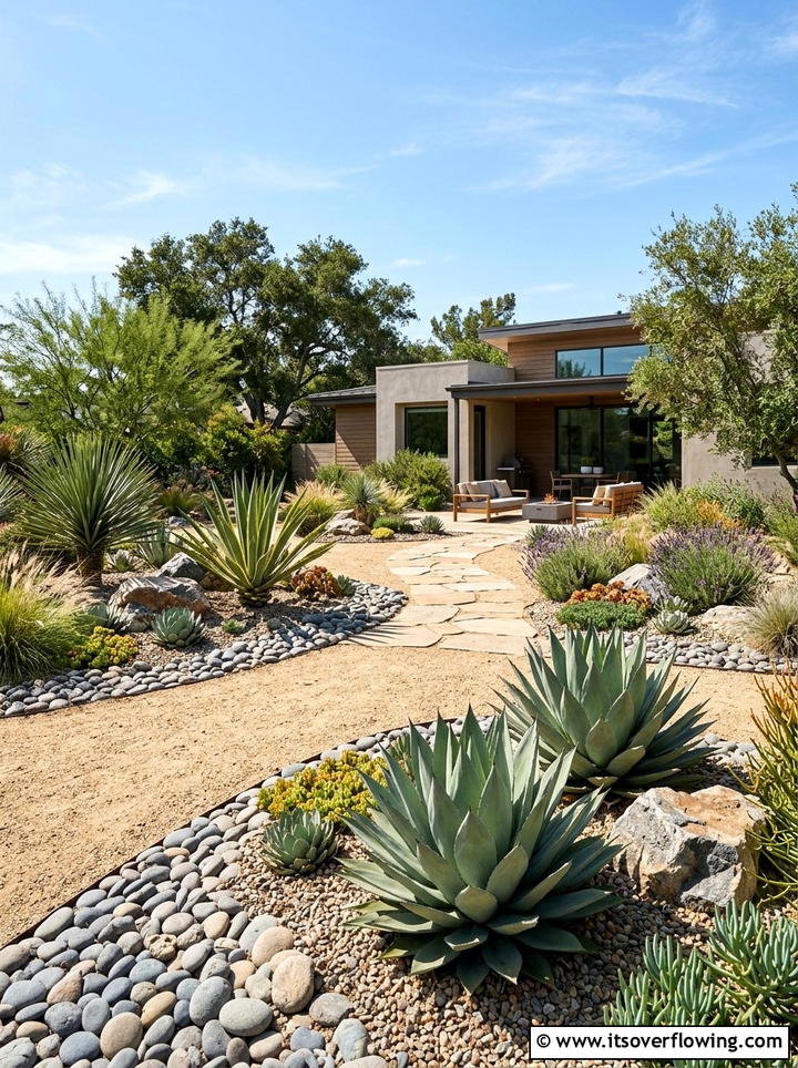 Modern Xeriscape - 25 backyard ideas with low maintenance plants