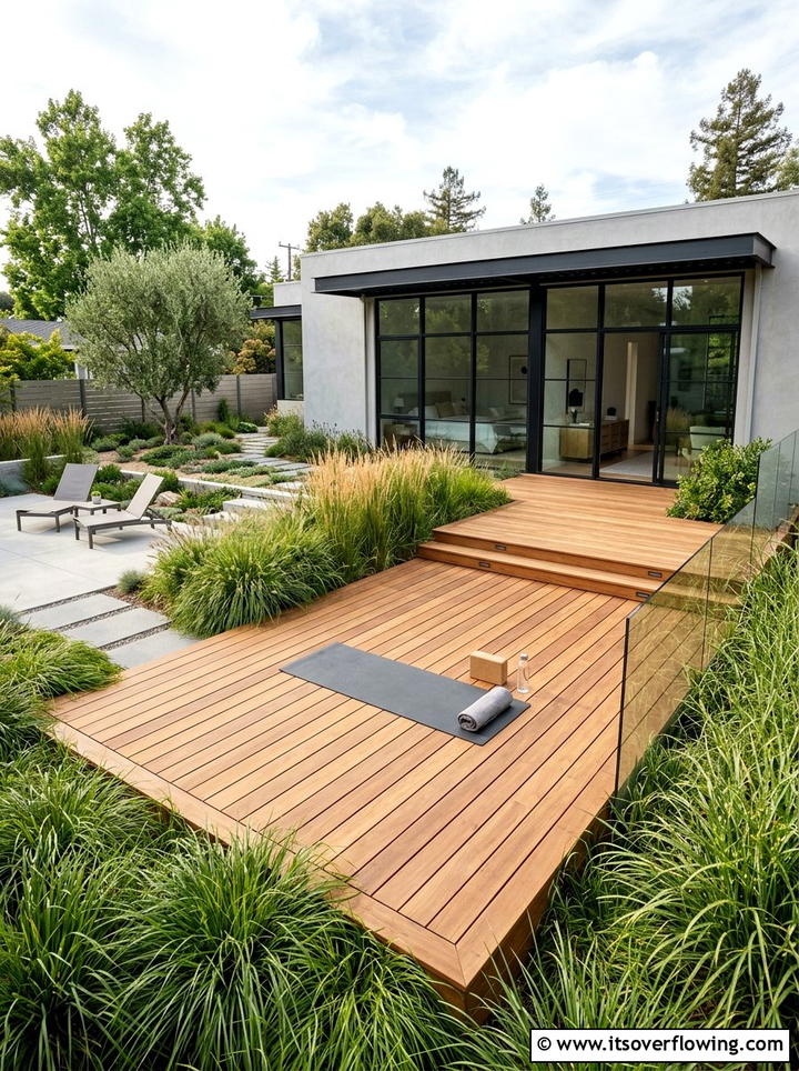 Modern Yoga Deck - 25 backyard ideas with meditation corner