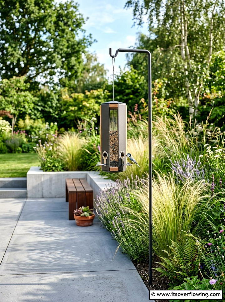 Modern bird feeder - 25 garden decor ideas with feeders