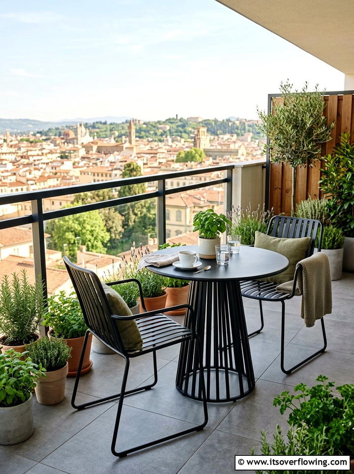 Modern bistro set - 25 small garden ideas with reading nook