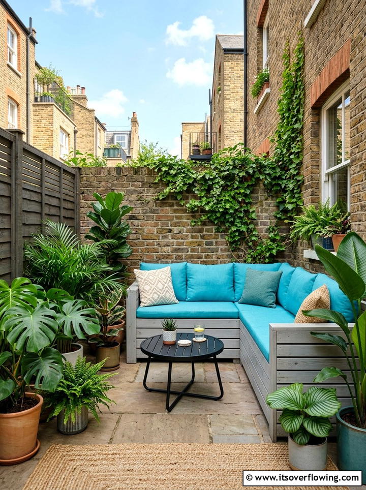 Modern corner bench for small patio - 25 backyard ideas with benches