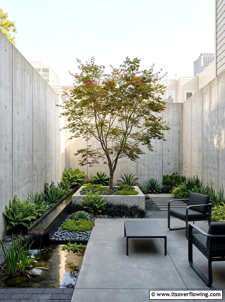 Modern courtyard garden - 25 creative garden ideas with low maintenance design