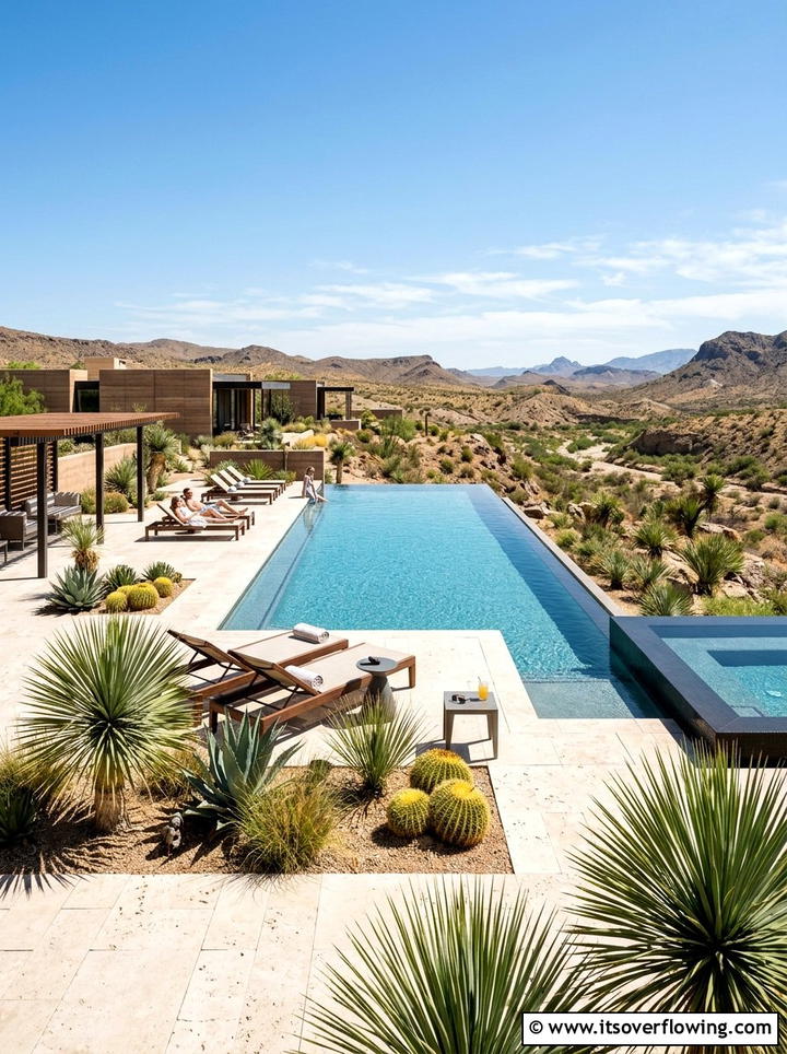 Modern desert swimming pool - 25 garden ideas for desert style
