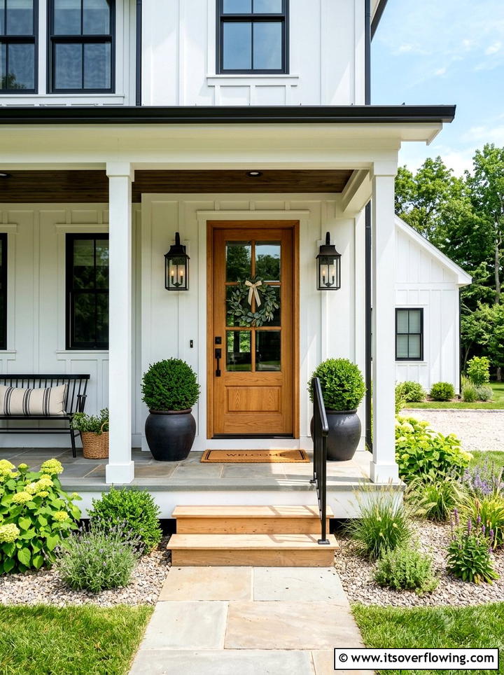 Modern farmhouse front porch - 25 front porch decor ideas for summer