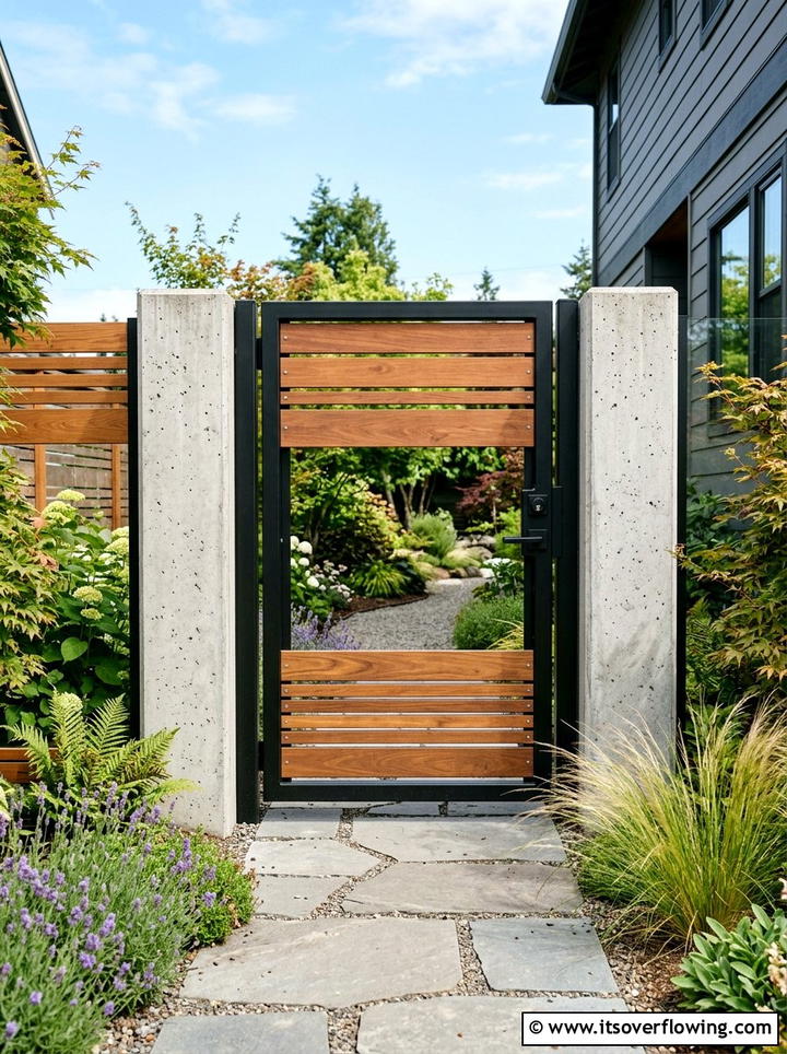Modern garden gate - 25 small garden ideas for side yard