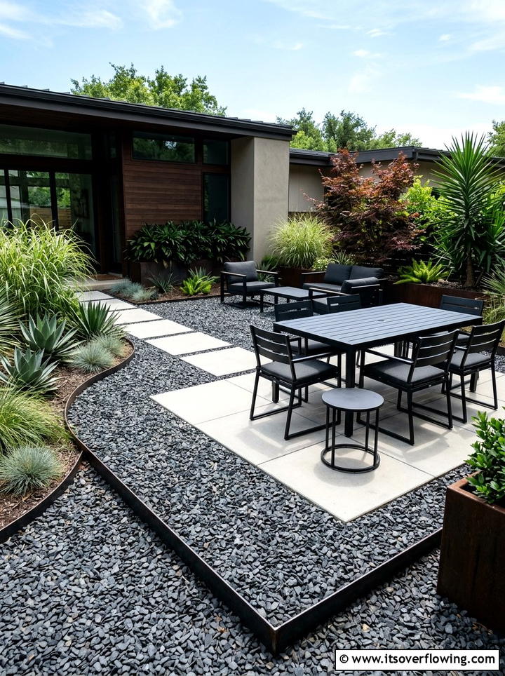 Modern gravel patio - 25 garden design ideas with gravel gardens