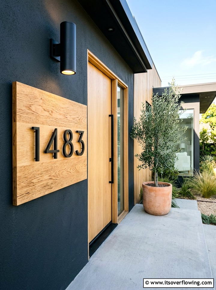 Modern house numbers - 25 garden decor ideas for curb appeal
