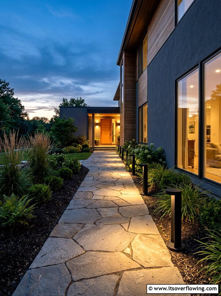 Modern lighting for walkways - 25 small garden ideas for side yard
