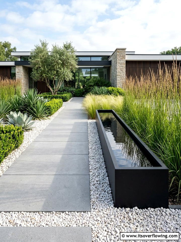 Modern minimalist landscape - 25 garden design ideas