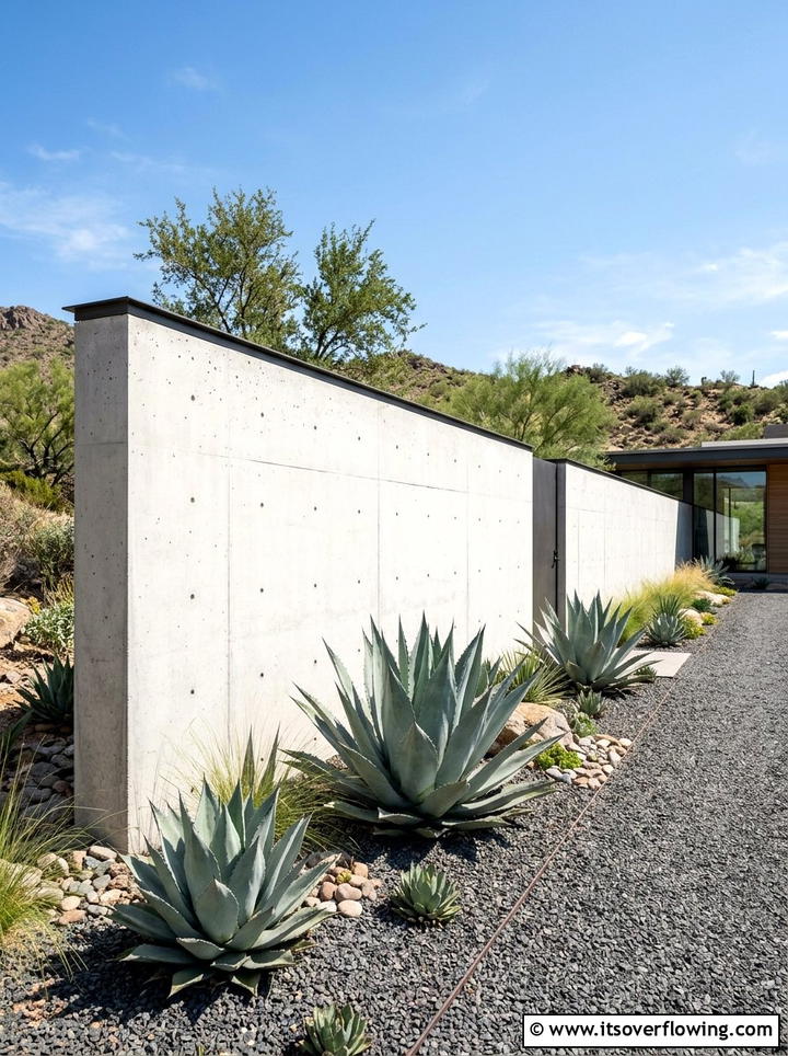 Modern minimalist wall - 25 garden design ideas with retaining walls