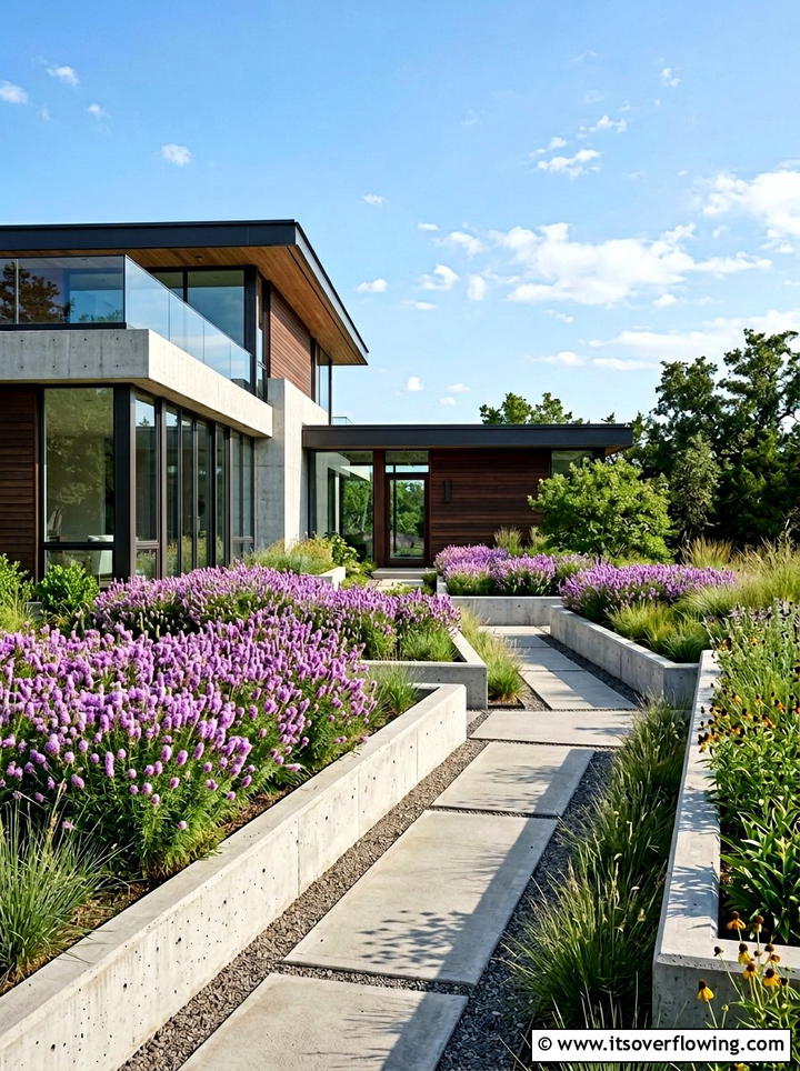 Modern native plant garden - 25 creative garden ideas with native wildflowers