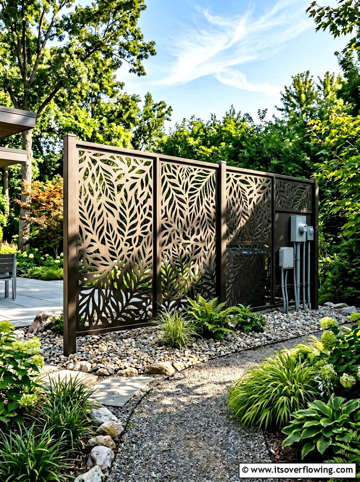 Modern outdoor privacy screen - 25 small garden ideas for side yard
