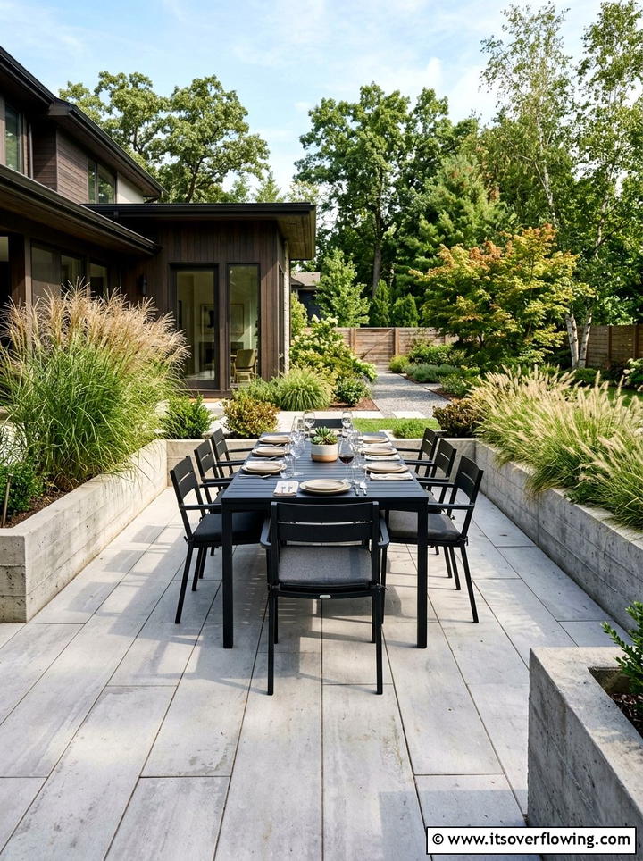 Modern patio dining - 25 creative garden ideas with outdoor dining spaces