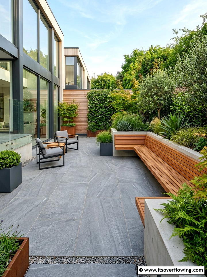 Modern paved courtyard - 25 garden design ideas for projects