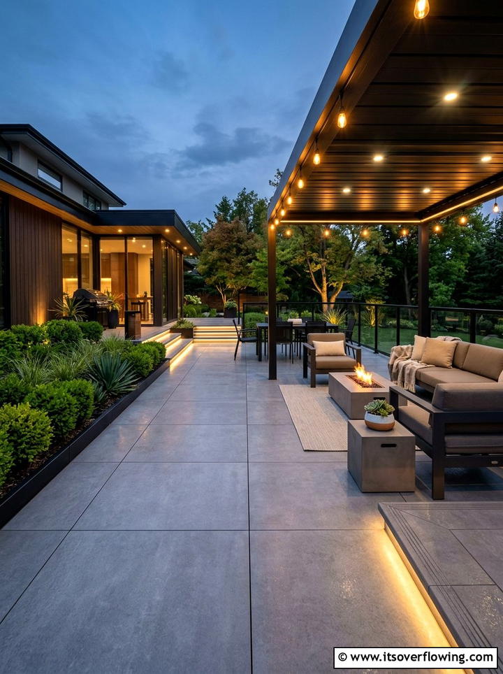 Modern paver patio - 25 garden ideas for backyards